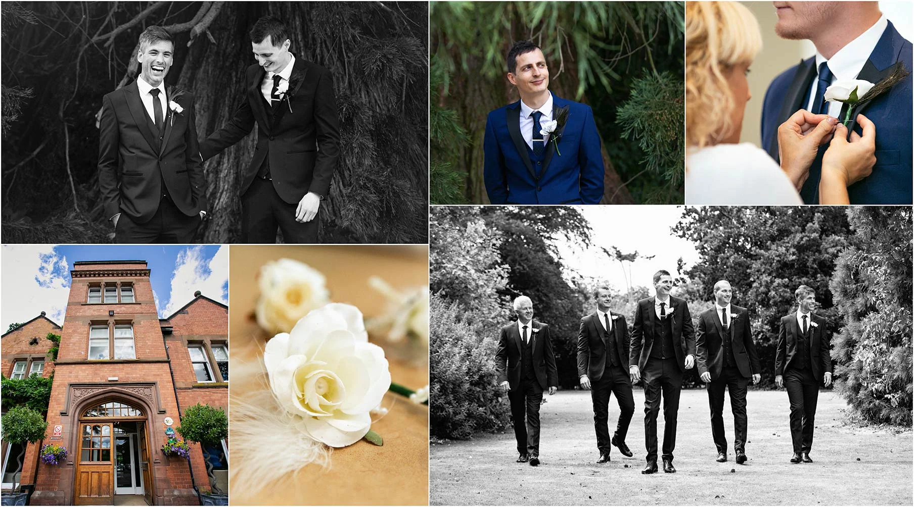 groom's wedding preparations photography