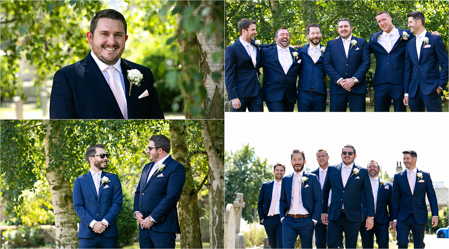 Groom and groomsmen wedding photography cambridge