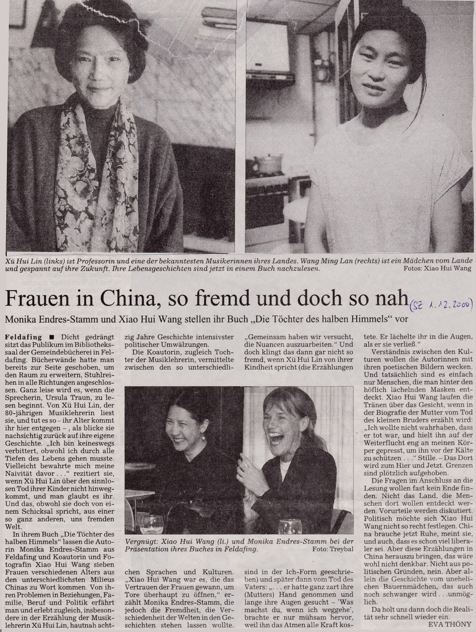 Eva Thöny, Süddeutsche Zeitung, 1.10.2000
