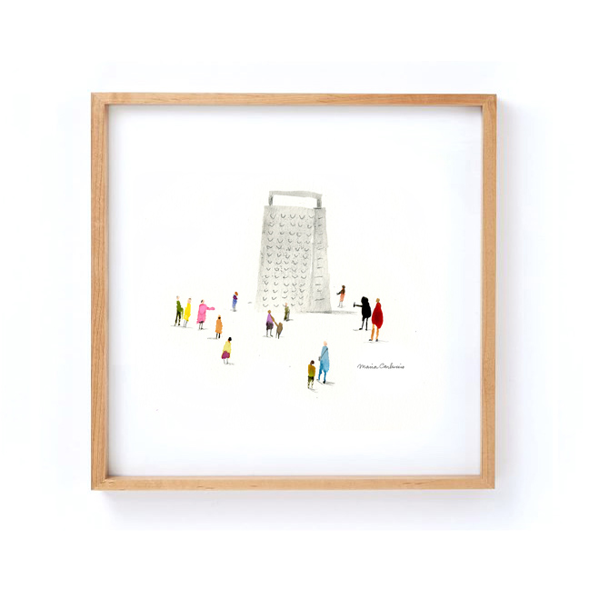 little_people_with_cheese_grater_framed.jpg
