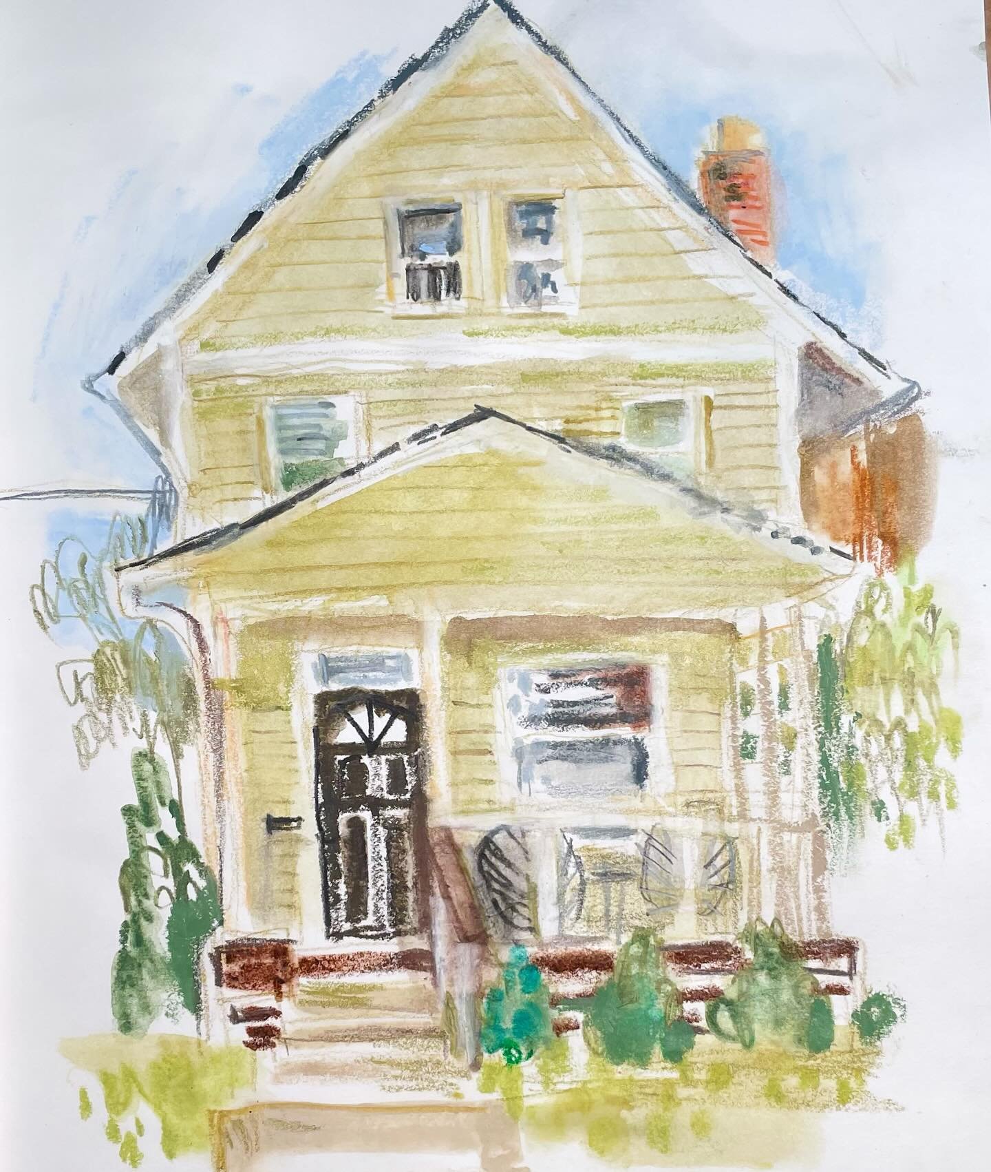 Today&rsquo;s post: my house.
#sketch #house #housestudy #housesofinstagram #facade #sketchbook