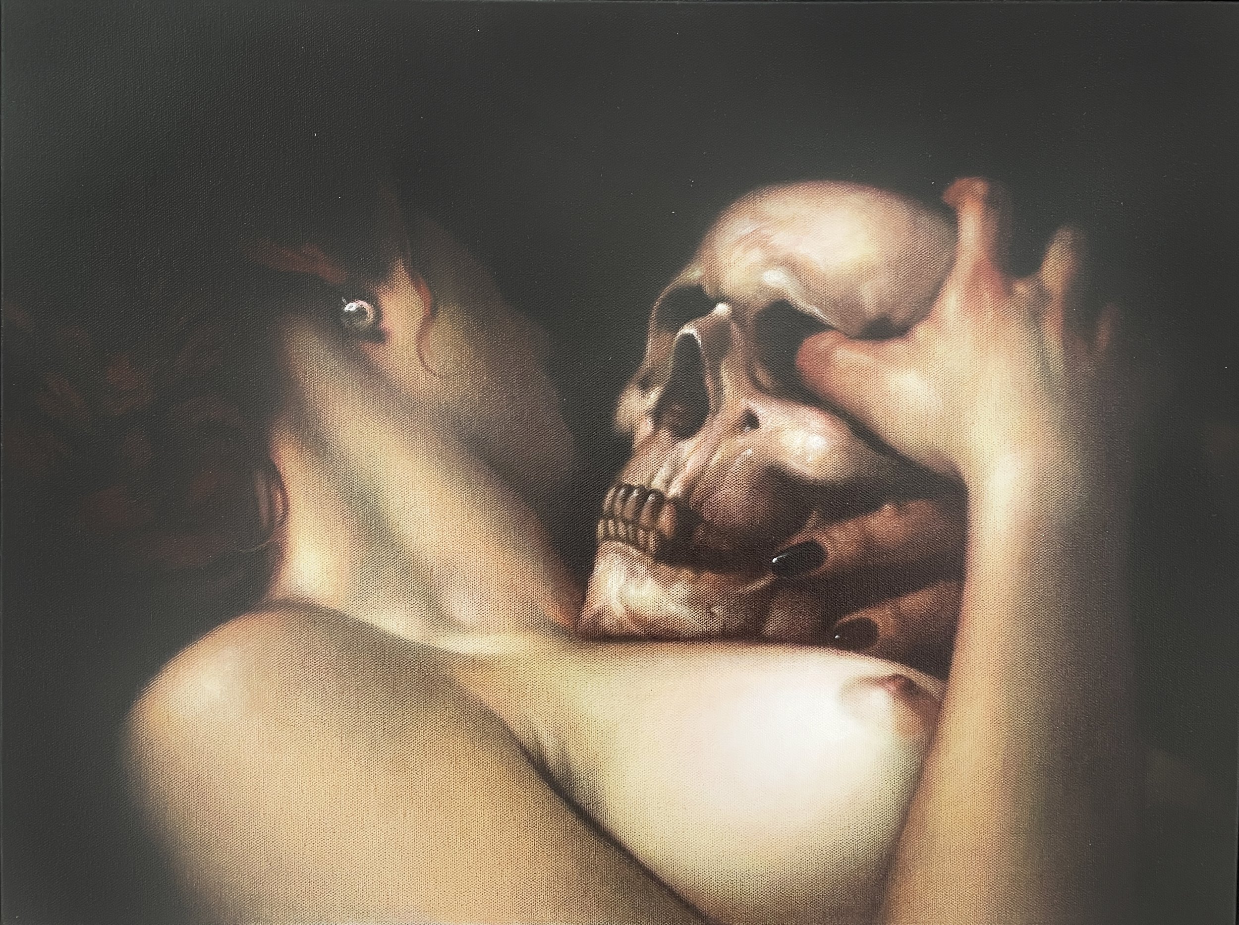 Woman with Skull
