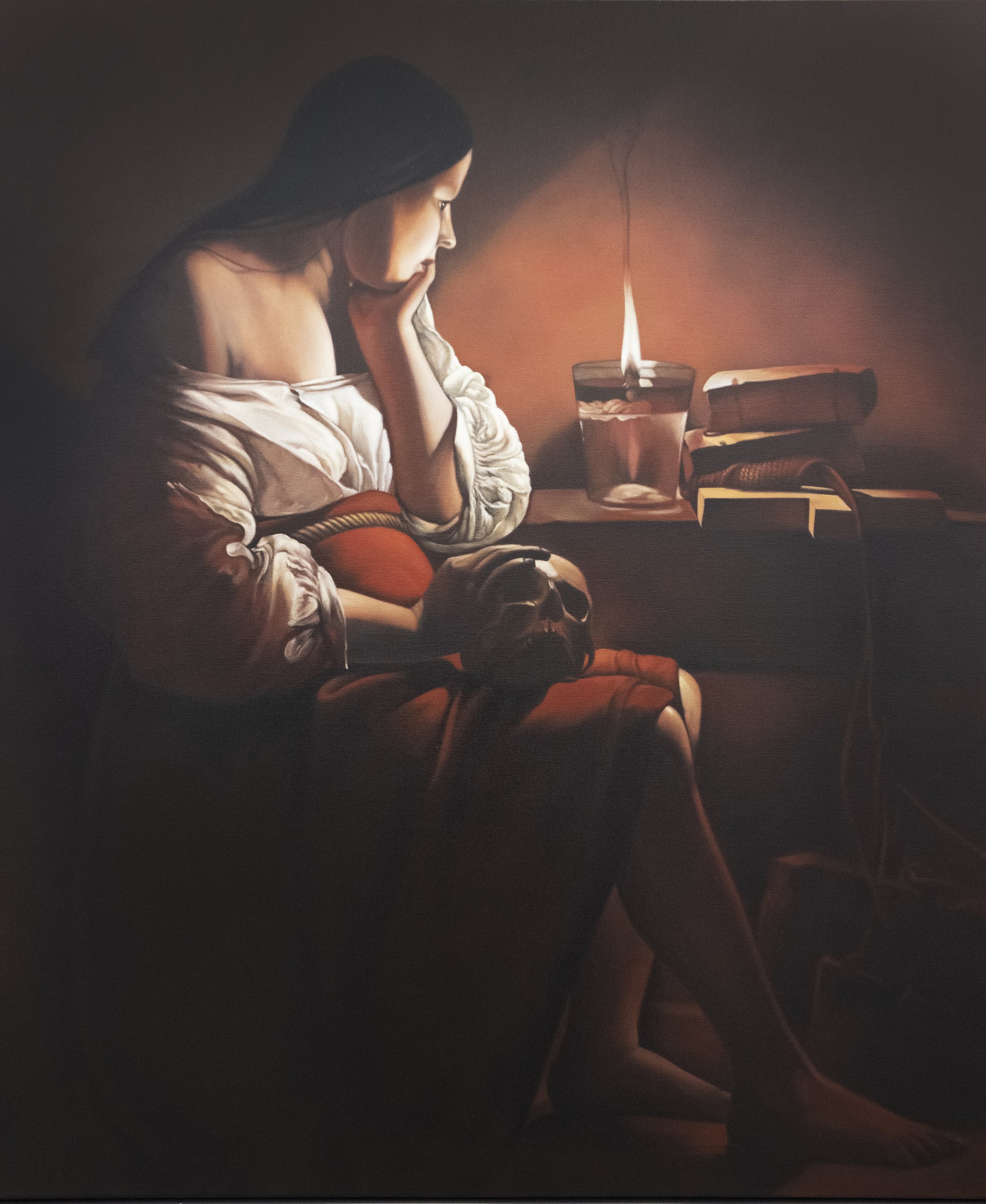 Magdalene with smoking flame