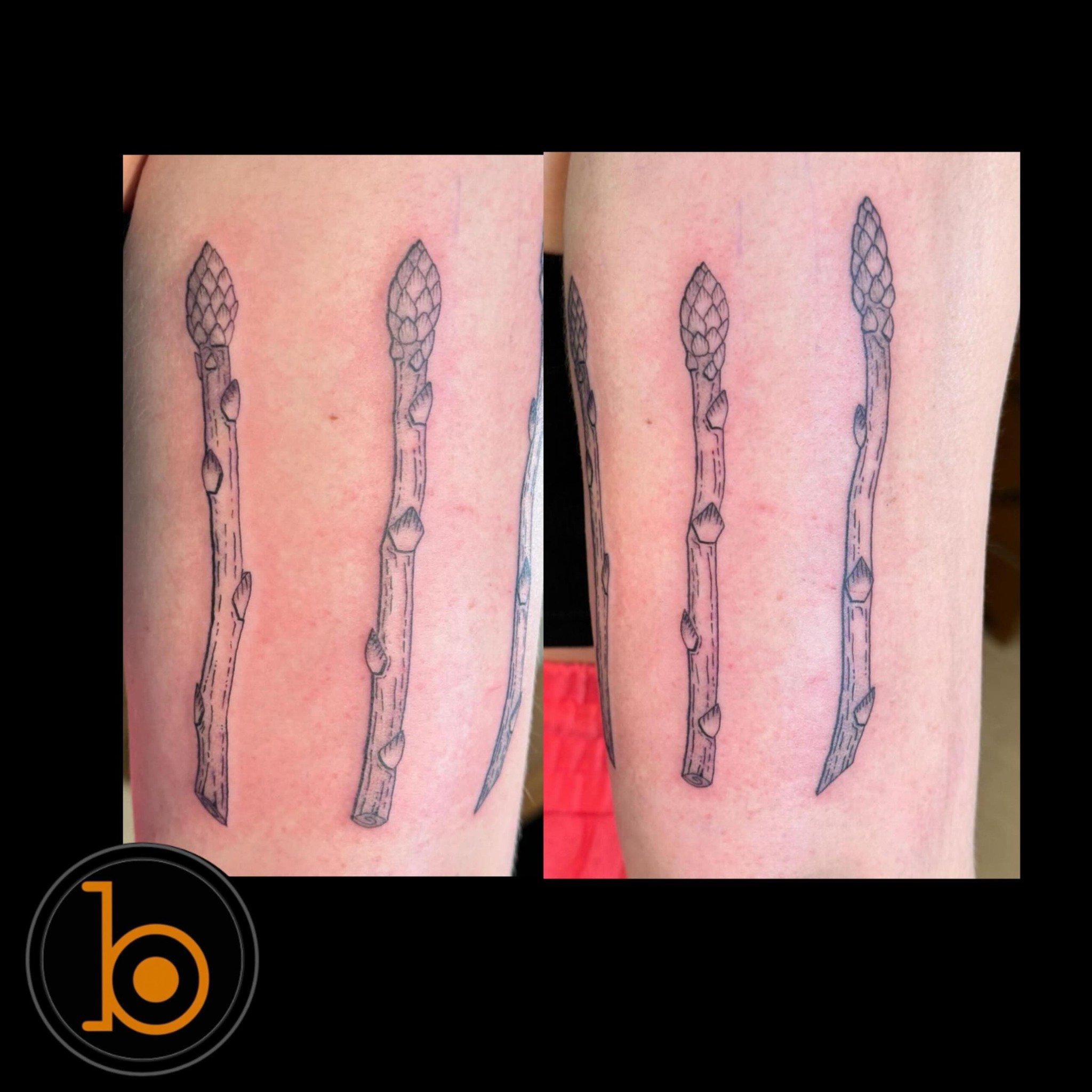 We&rsquo;re big fans of this wrapping asparagus piece by resident artist @vct.tattoos 🌱🖤
➖➖➖➖➖➖➖➖➖➖➖➖➖➖➖➖➖
Blueprint Gallery
138 Russell St
 Hadley MA 01035
📱(413)-387-0221 
WALK-INS WELCOME 
🕸️ www.blueprintgallery.com 🕸️
⬇️⬇️⬇️⬇️⬇️⬇️⬇️⬇️⬇️⬇️⬇️