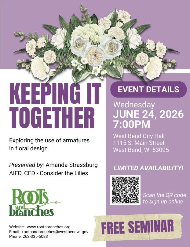 Consider the Lilies presents Keeping It Together - Exploring the use of armatures in floral design