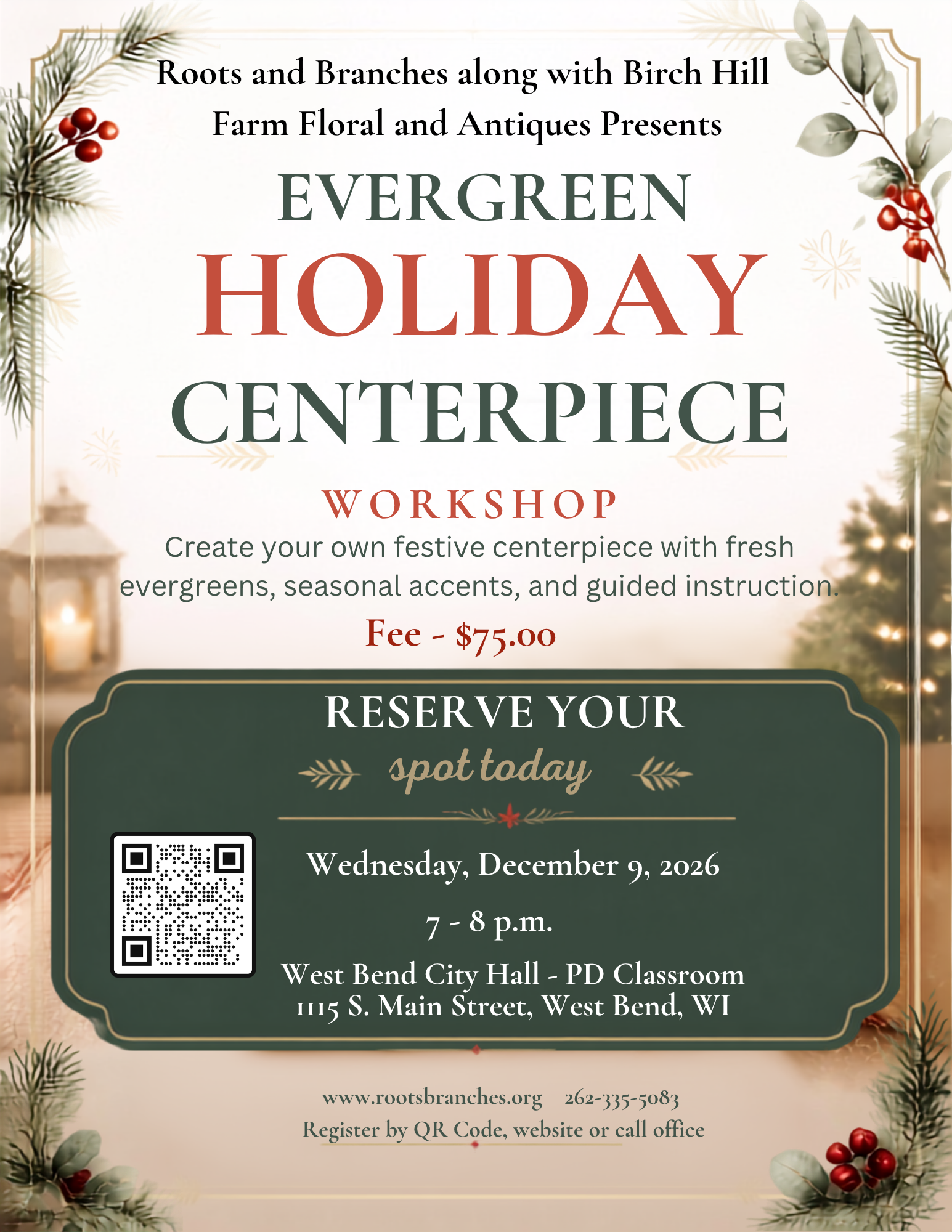 Evergreen Holiday Centerpiece