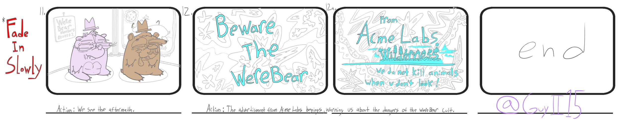 Land of Toons: Werebear storyboard pt.3