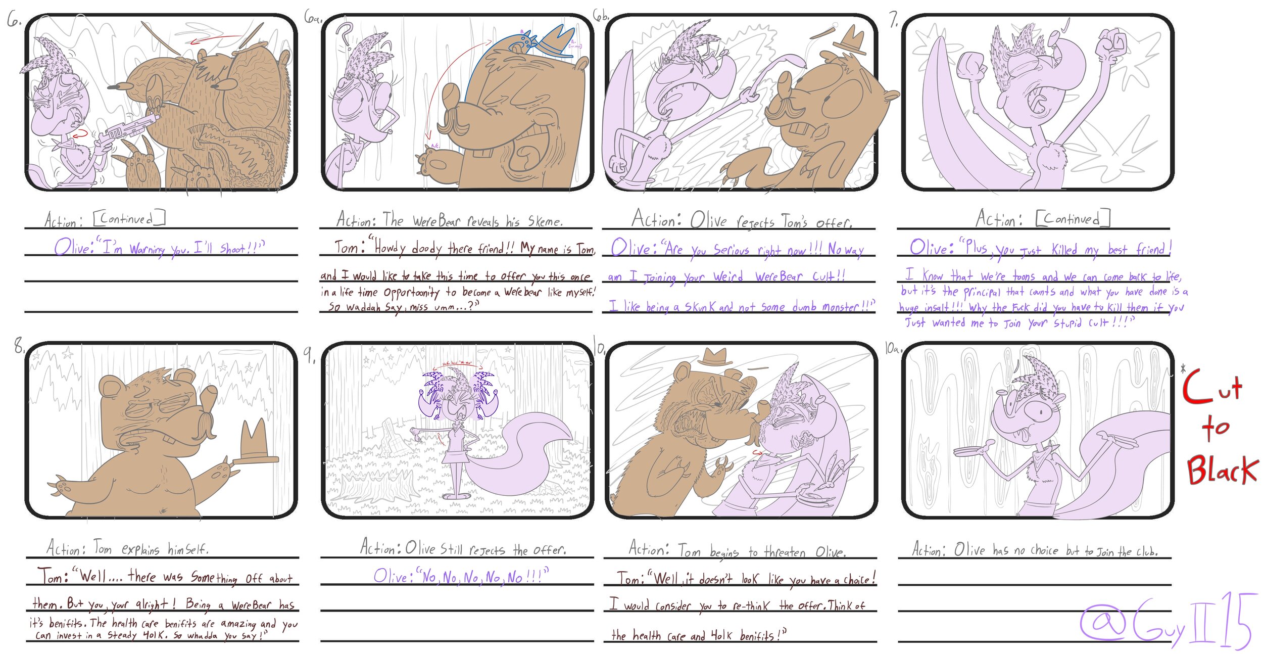 Land of Toons: Werebear storyboard pt.2