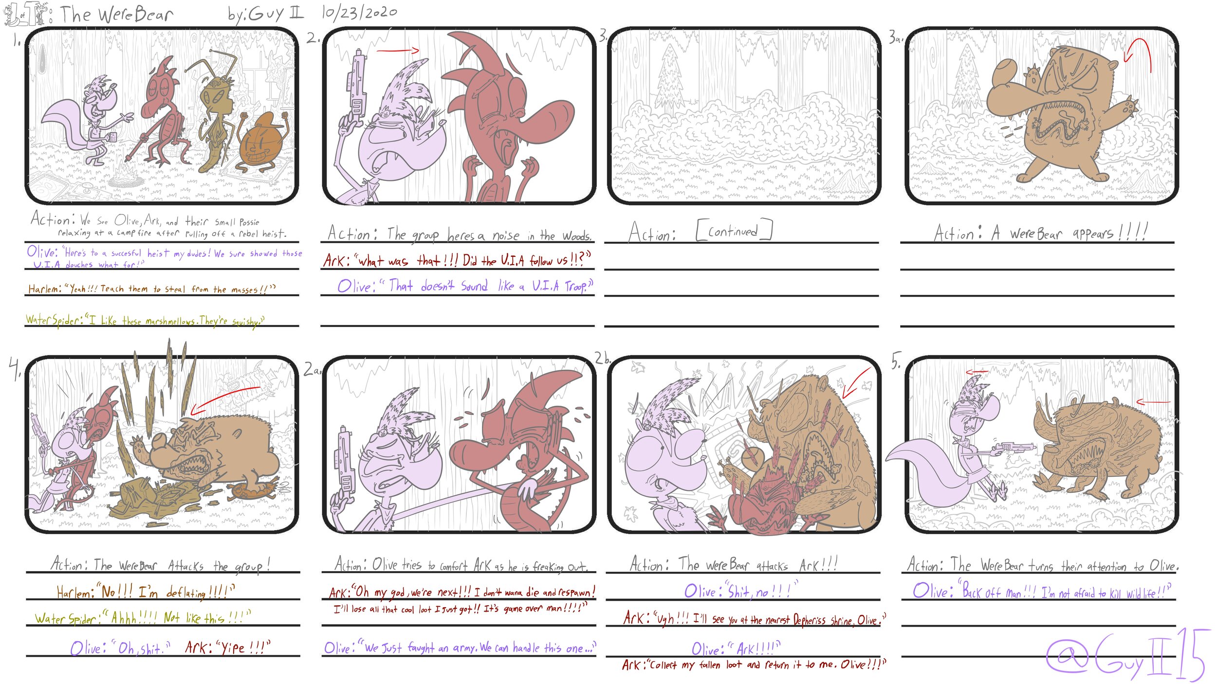 Land of Toons: Werebear storyboard pt.1