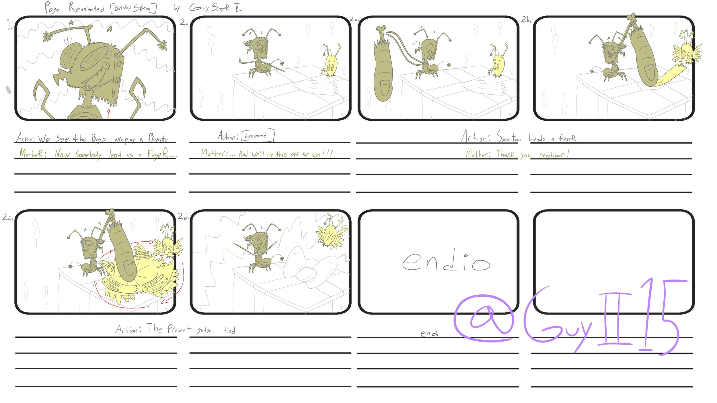 Pogo Birthday Special Reanimated scene 124 Storyboard by Guy II