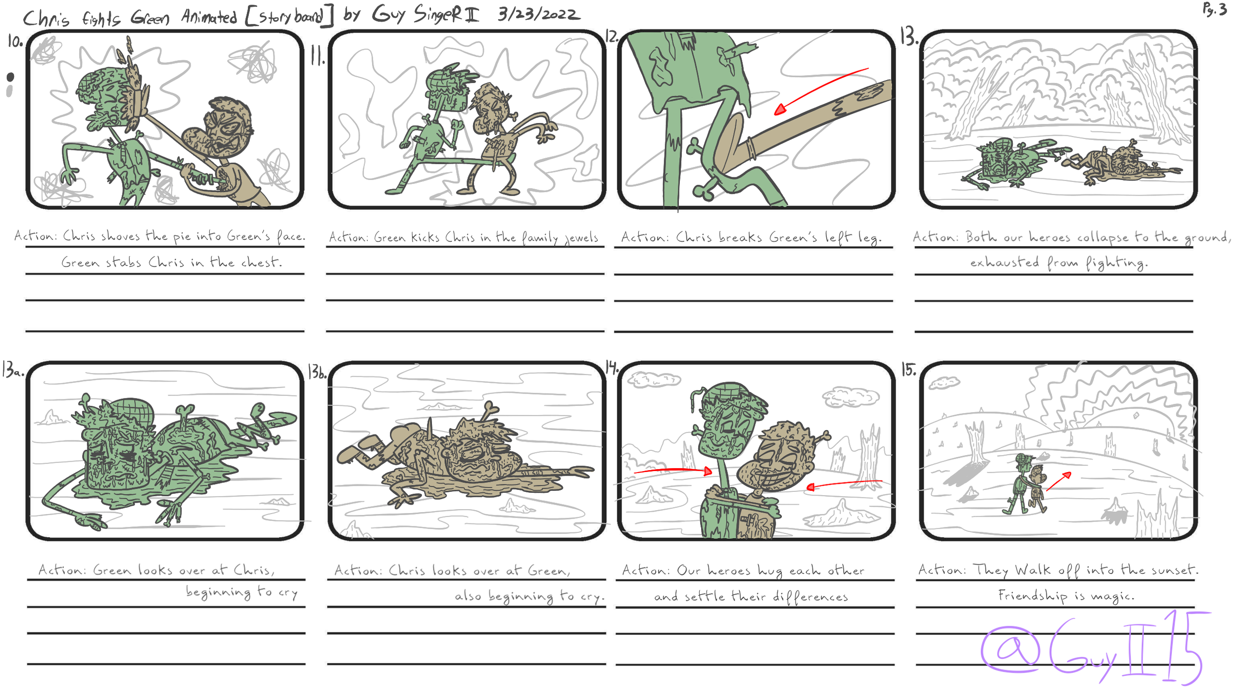 Chris v.s. Green Animation (storyboard pg.3)