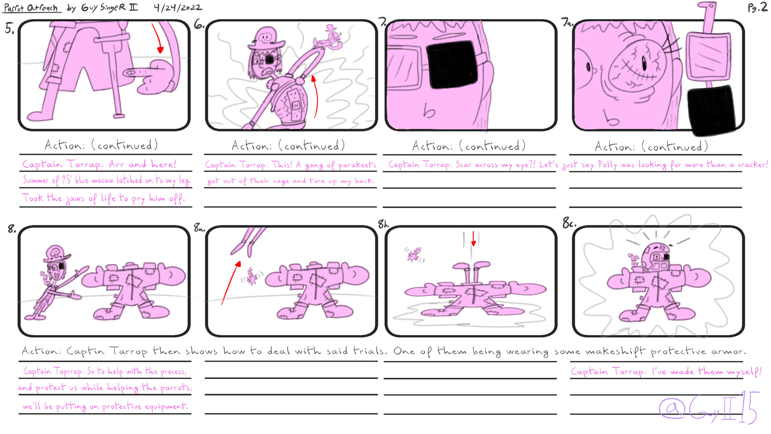 Parrot Outreach storyboard pg.2