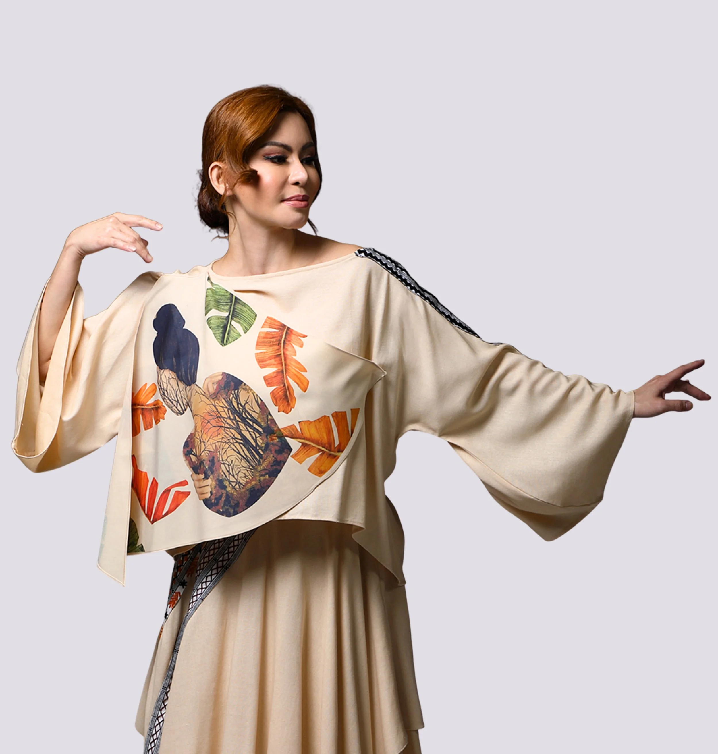 Longsleeves Blouse with DITTA Painting