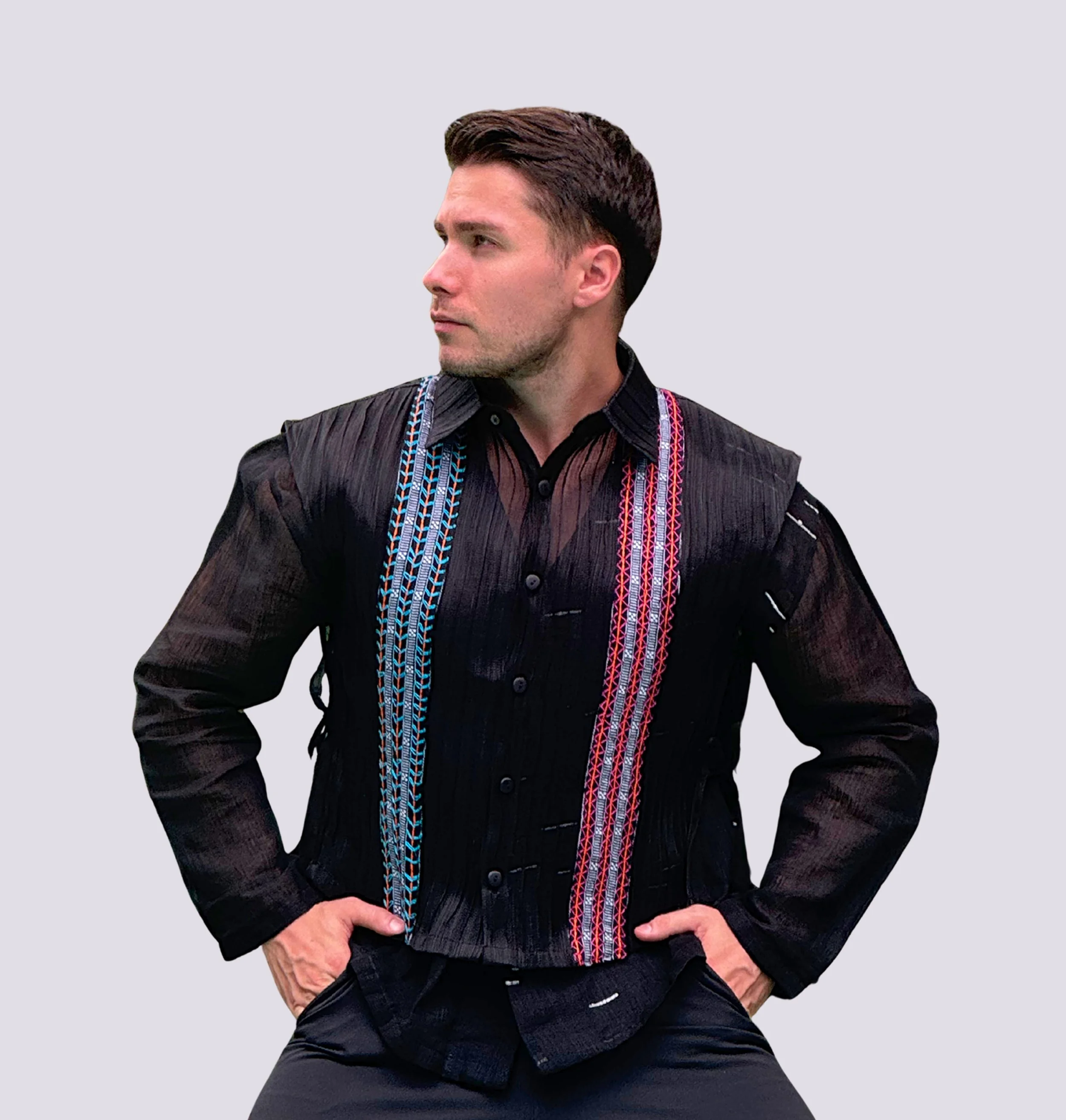 Unisex Button-down Barong Vest