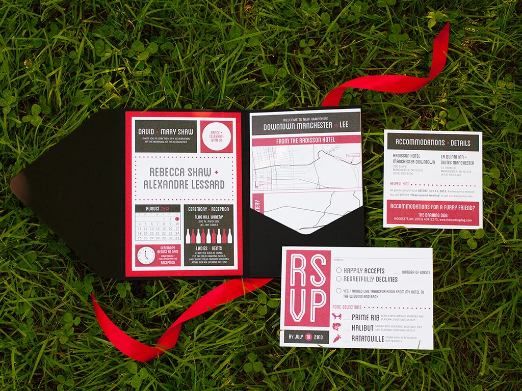 Modern Design Invitation Suite — Winery