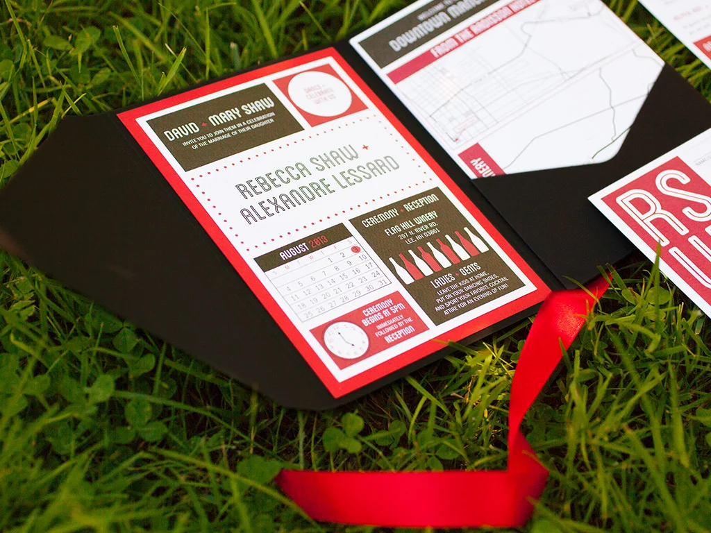 Modern Design Invitation Suite — Winery