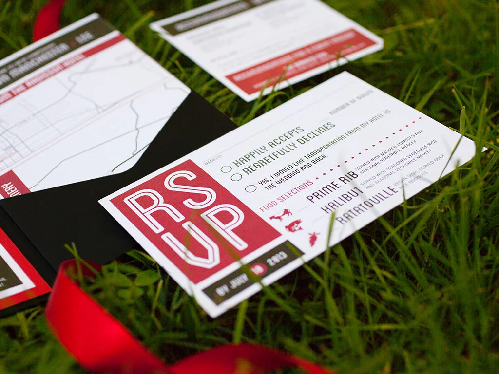 Modern Design Invitation Suite — Winery
