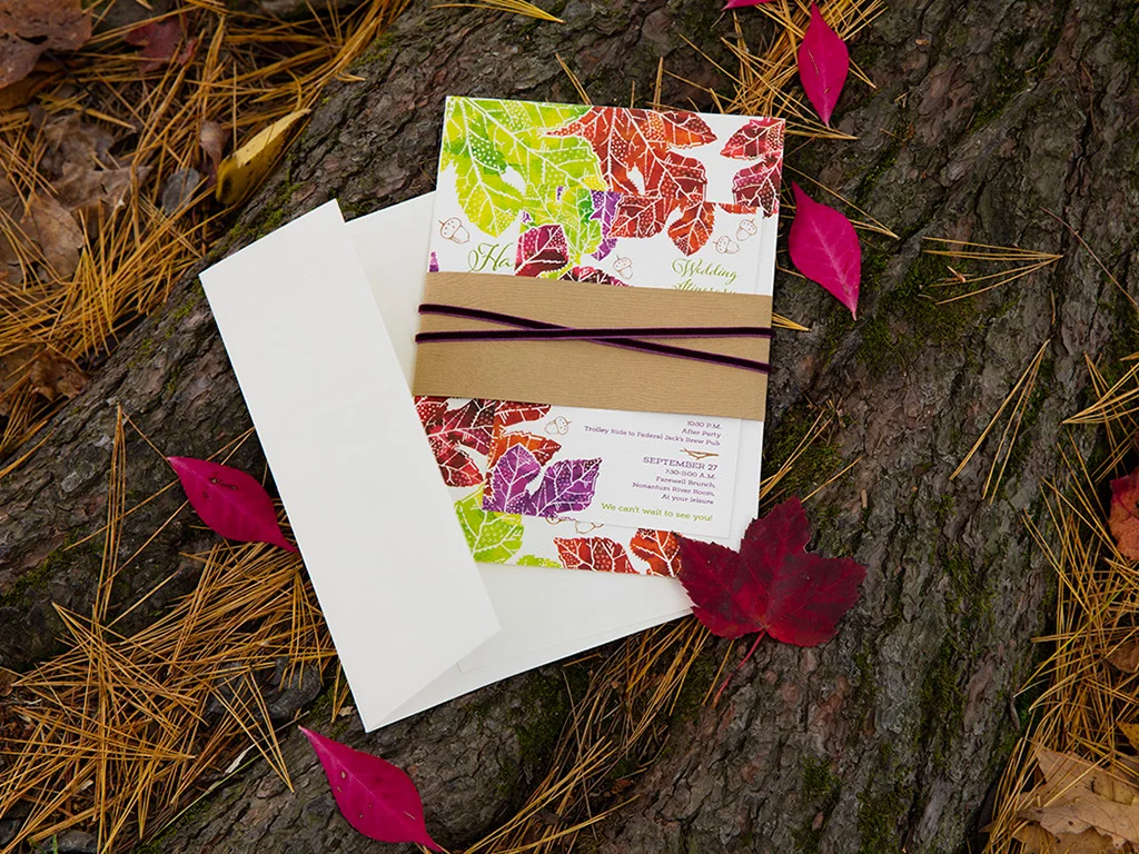 Autumn Design Invitation Suite — Maine Seacoast