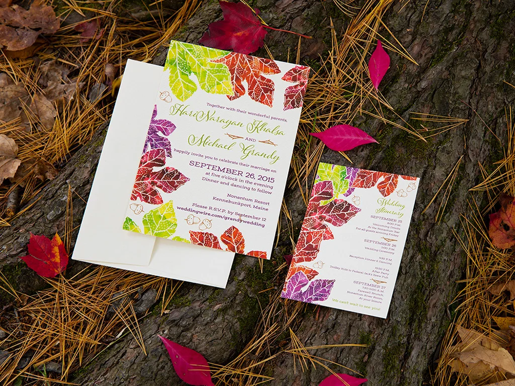 Autumn Design Invitation Suite — Maine Seacoast