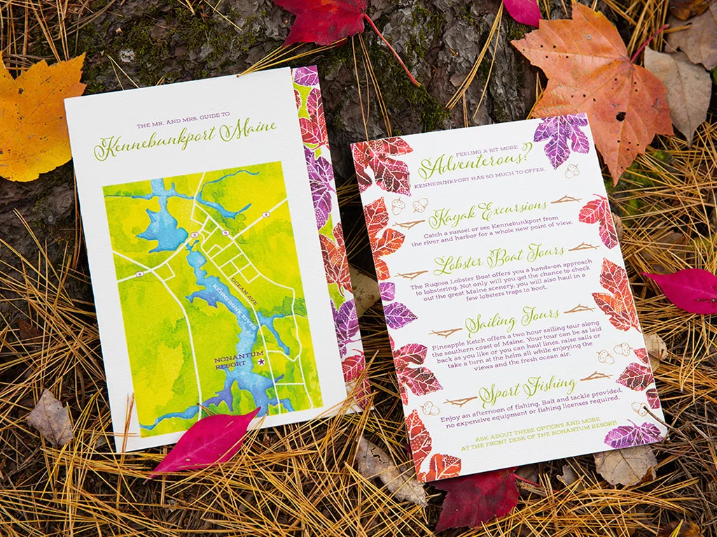 Autumn Design Invitation Suite — Maine Seacoast