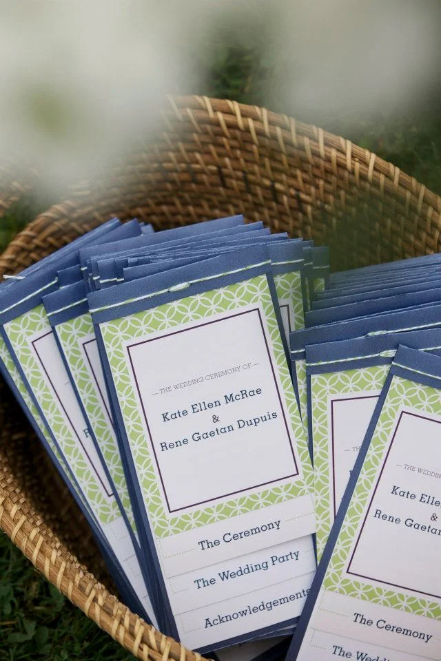 Kate + Rene Summer Garden Wedding — Wedding Program