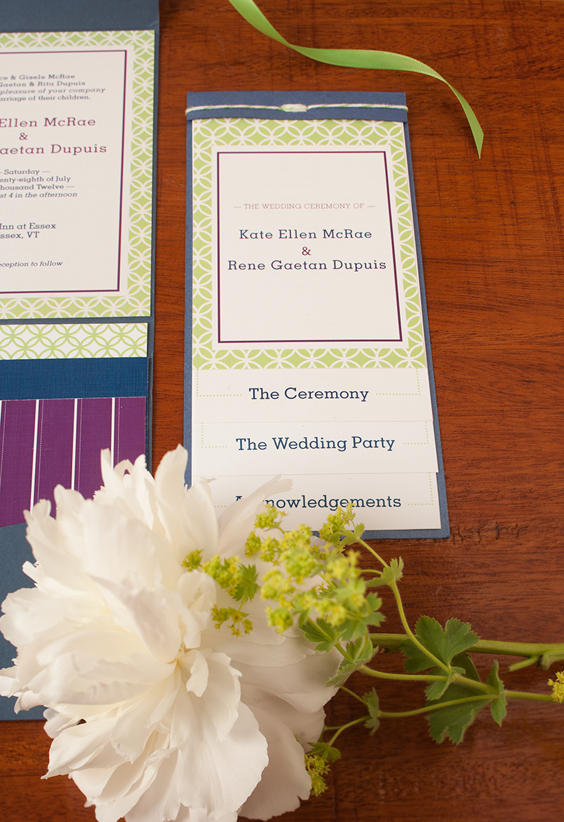 Kate + Rene Summer Garden Wedding — Wedding Program