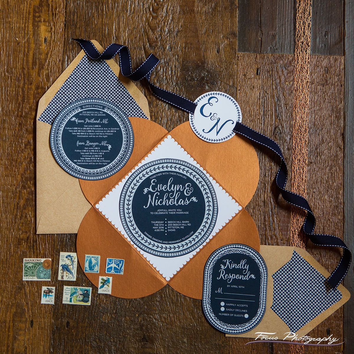 Blue Willow Wedding Invitation Suite