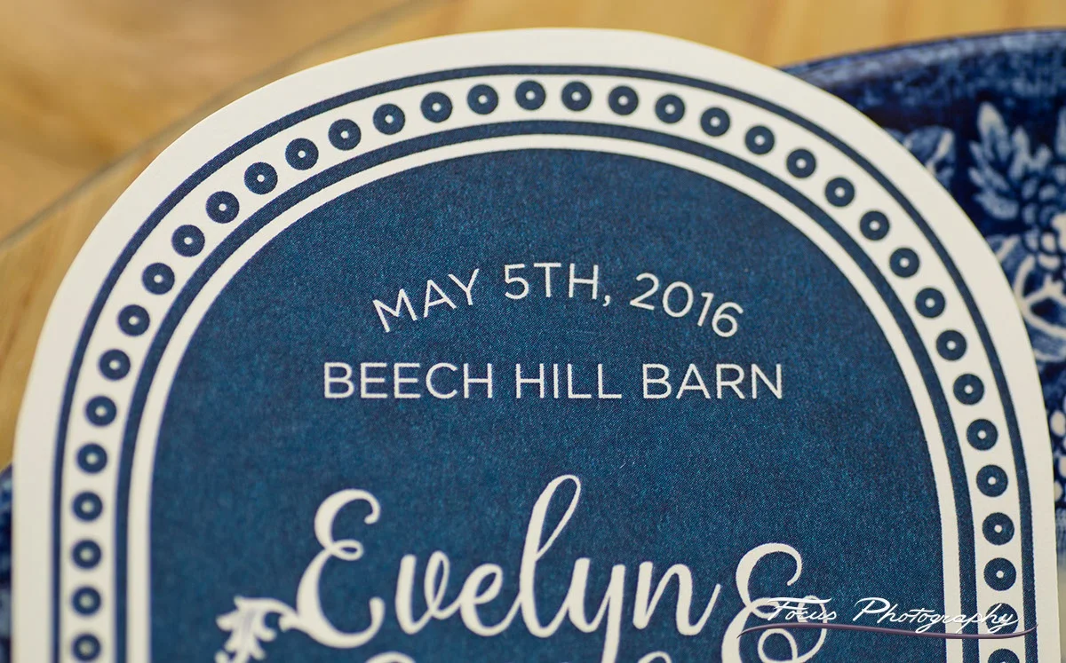 Blue Willow Wedding Custom Menu