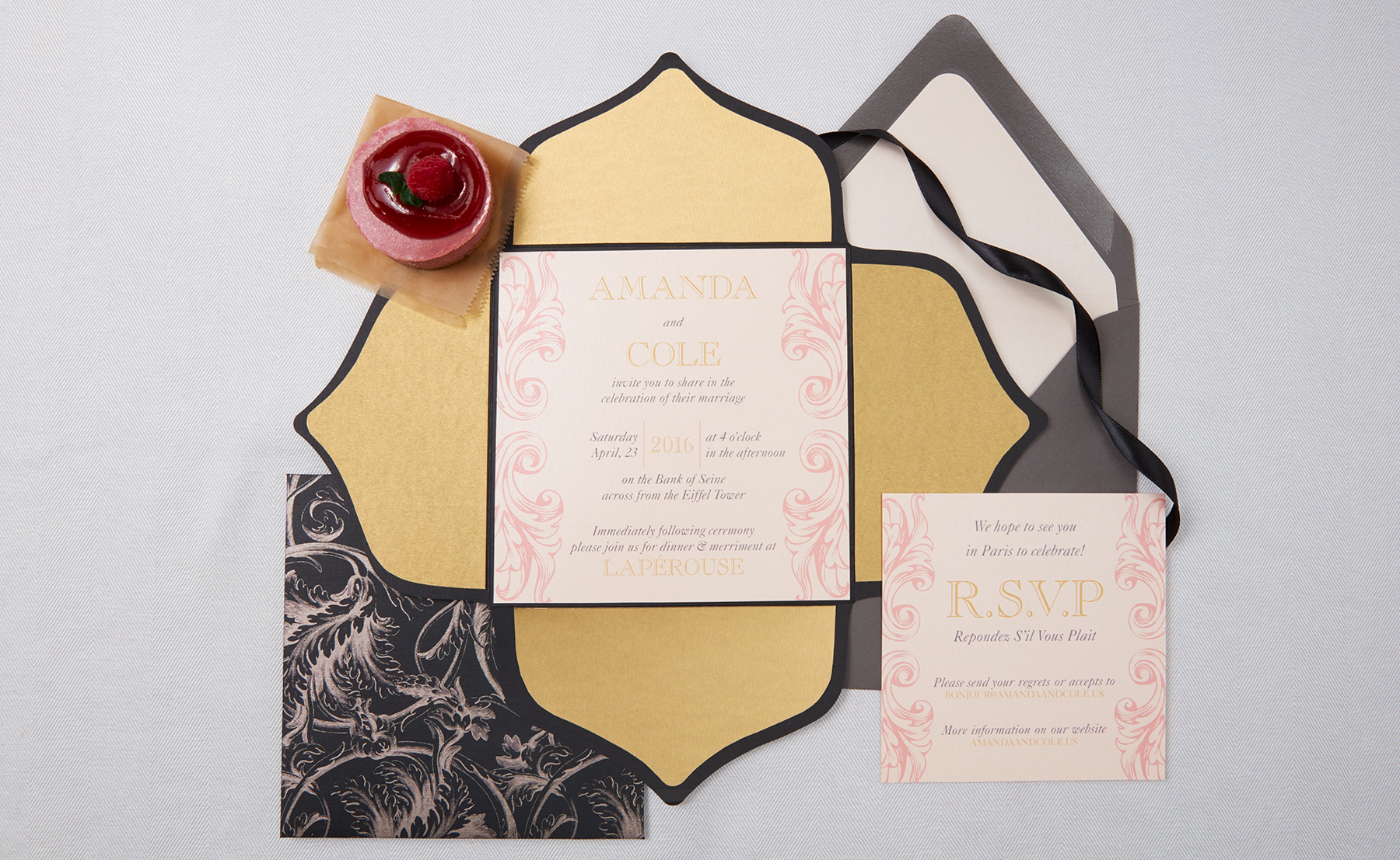 Paris, France in the Spring, Wedding Invitation Suite