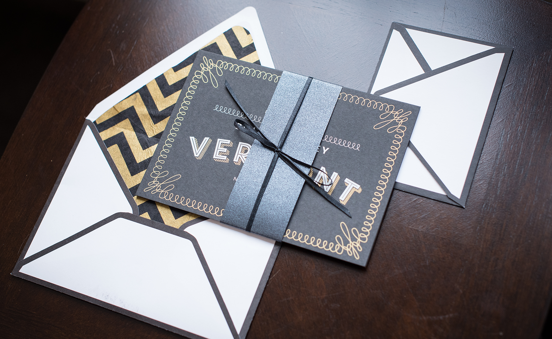Lauren + Derek's New Year's Eve Wedding Invitation Suite
