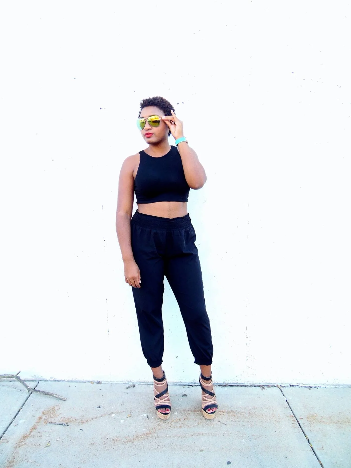 jasmine diane- Cropped Top and Joggers
