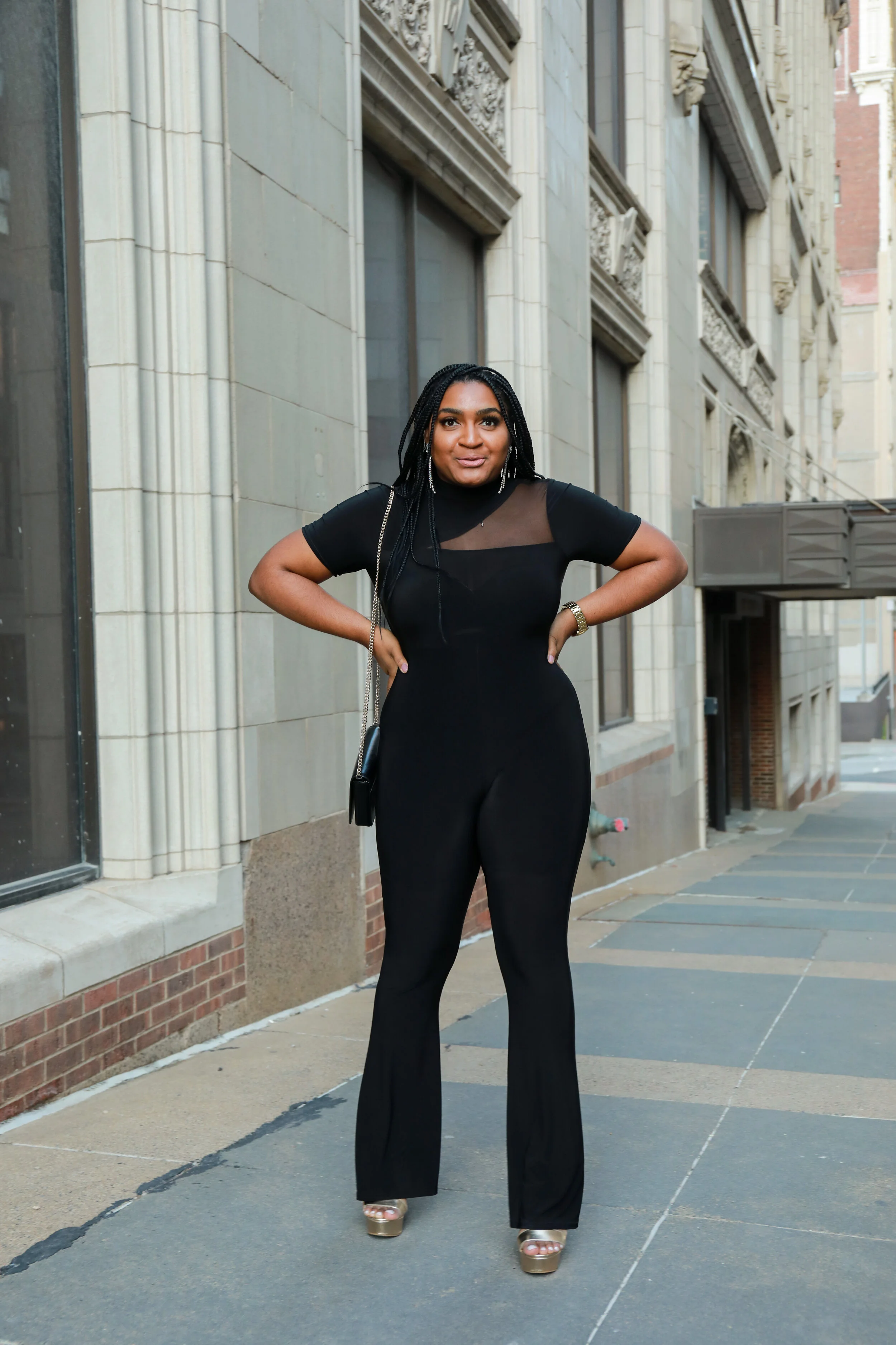femme luxe black jumpsuit