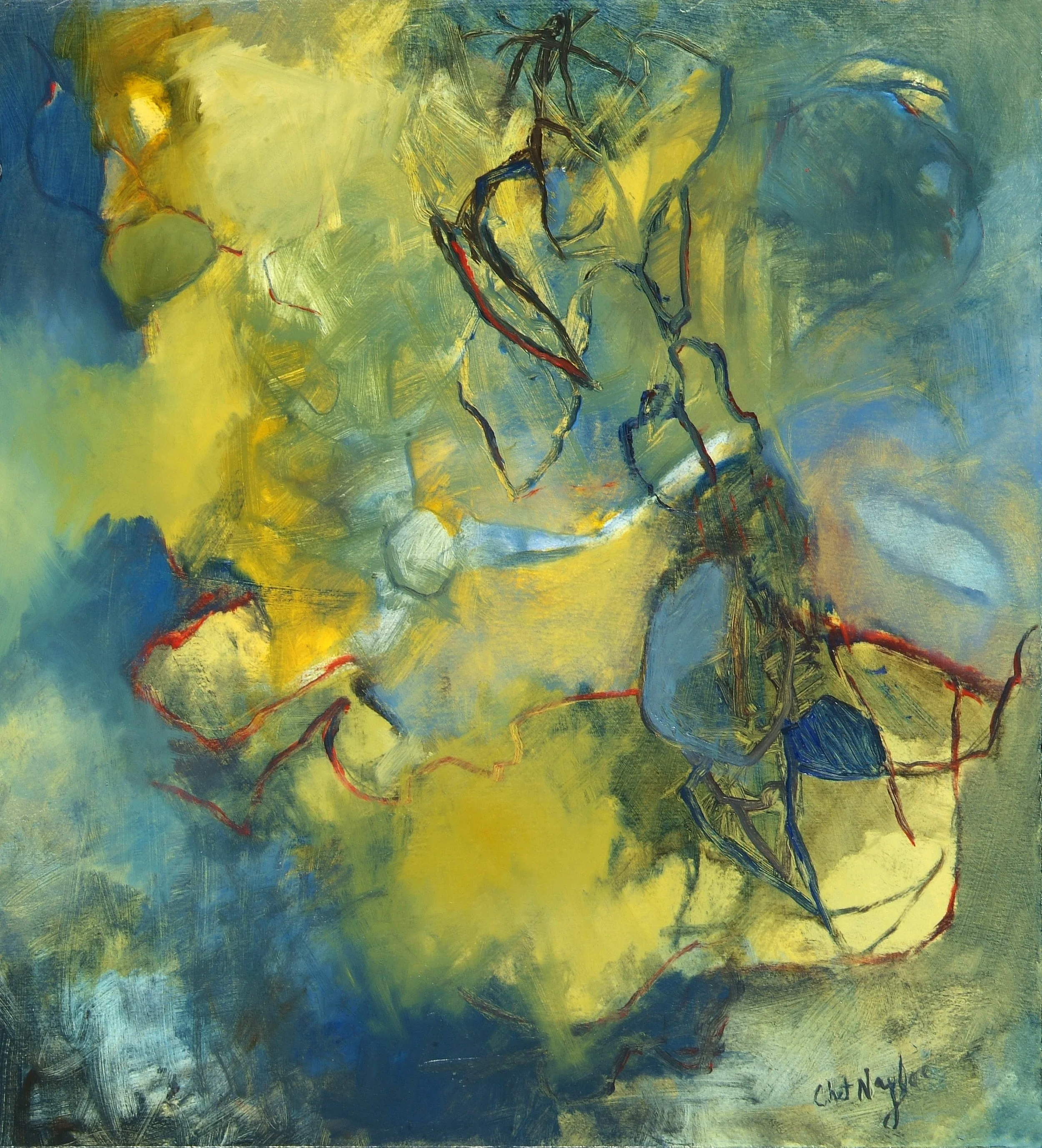Untitled Oil and graphite on paper 25 x 23 inches