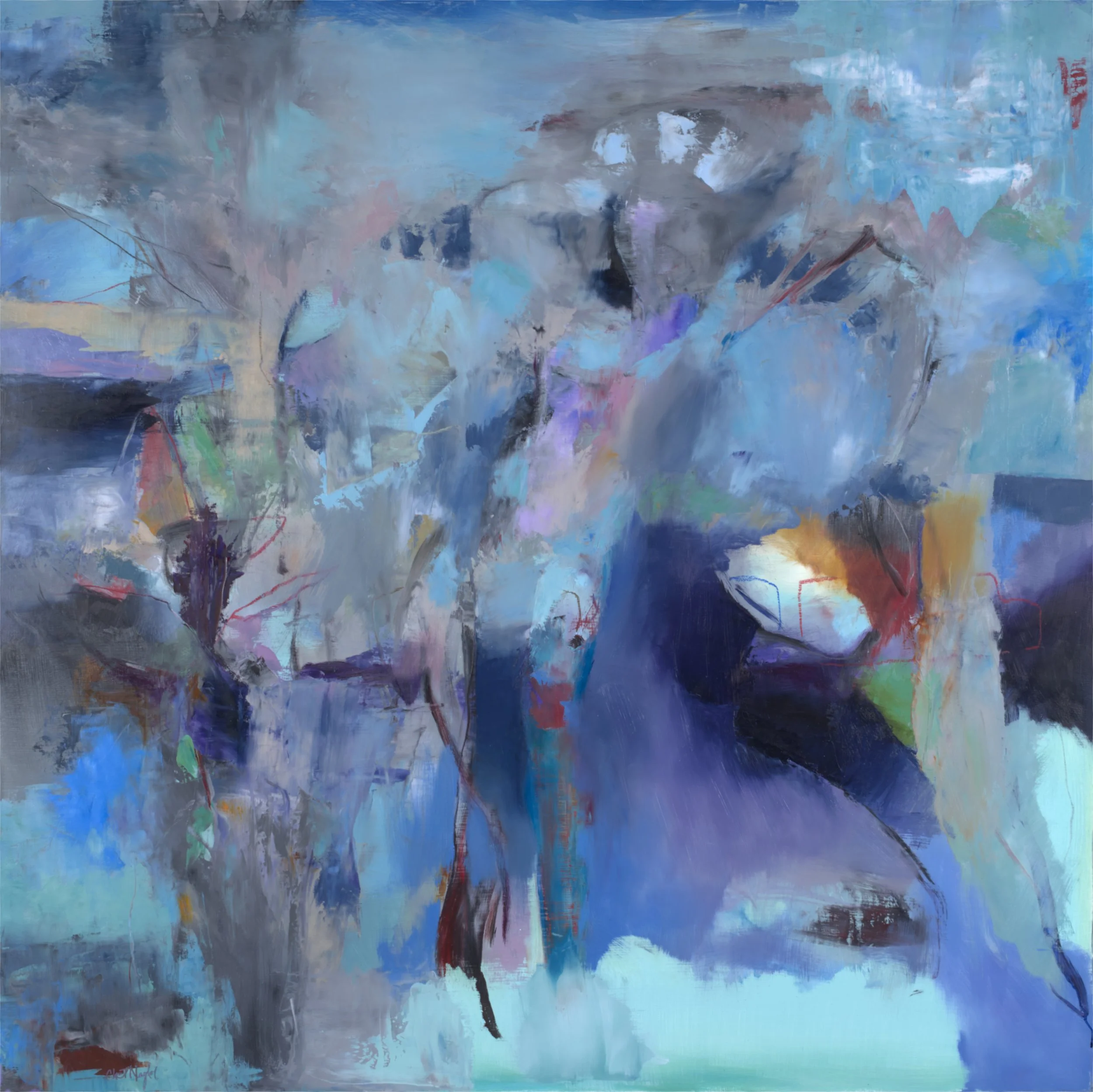  Vanishings Oil on mixed media on panel 48 × 48 inches 