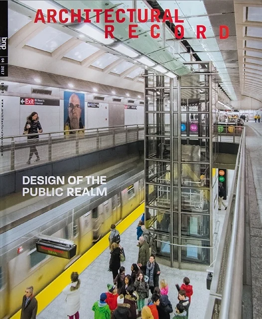 The 2nd Avenue Subway on the cover of the April 2017 Architectural Record. © Jeff Goldberg/Esto
