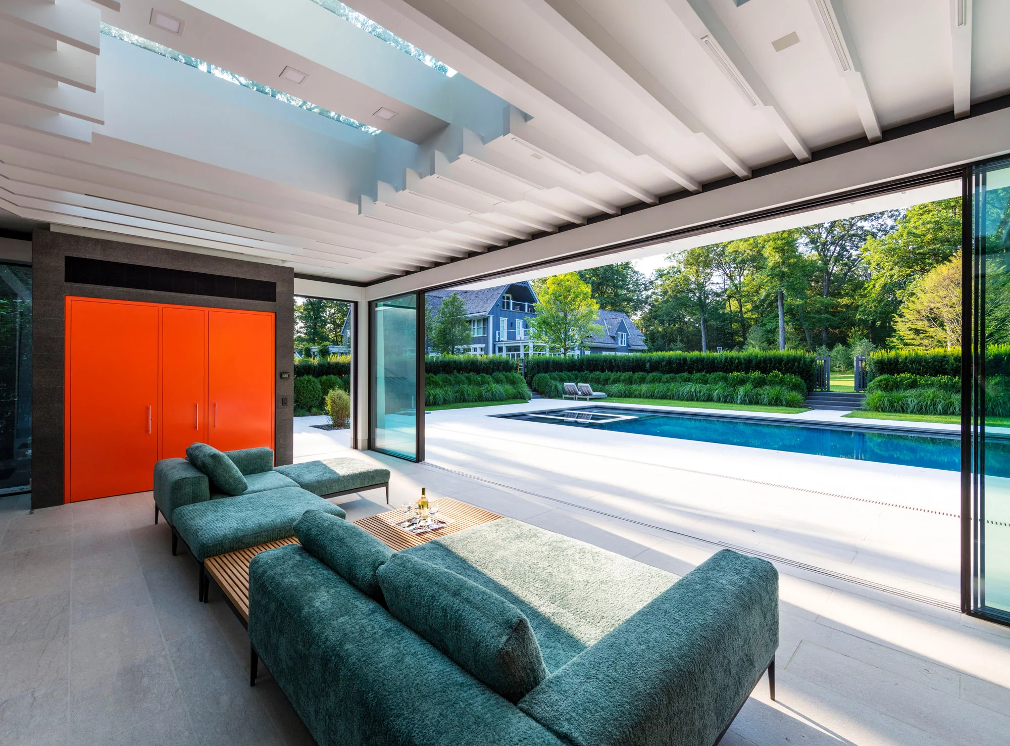 2017DS27 Greenwich Poolhouse; Greenwich Connecticut; Architect: Saniee Architects