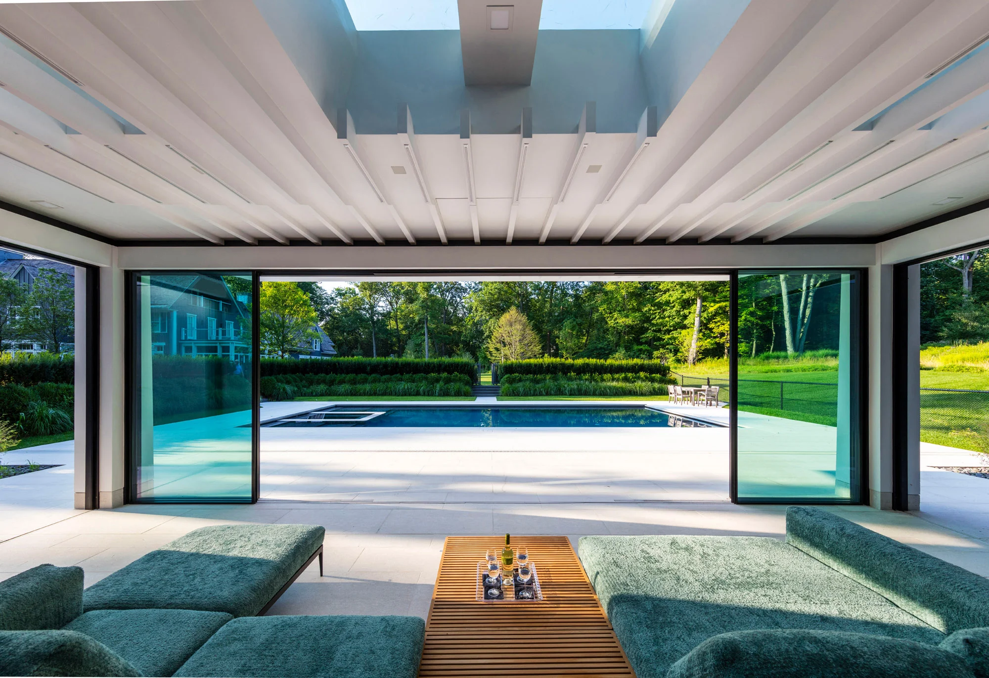 2017DS27 Greenwich Poolhouse; Greenwich Connecticut; Architect: Saniee Architects