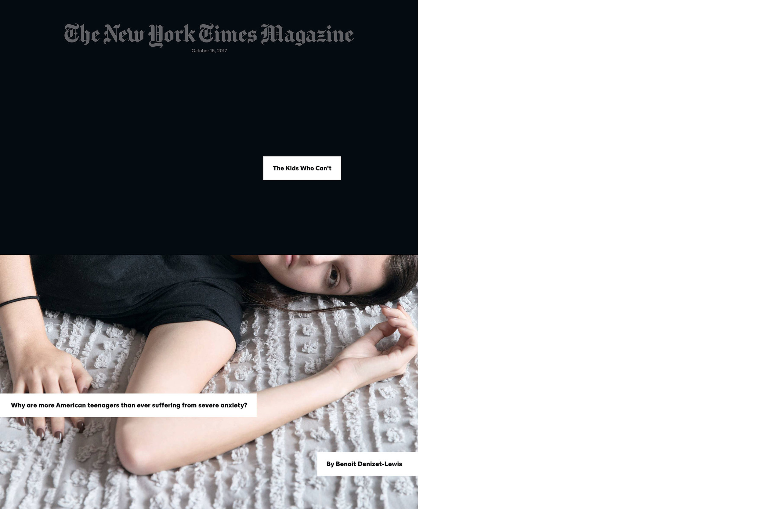 Sasha Rudensky and Christopher Payne 'Take Over' the 10/15/17 issue of The New York Times Magazine