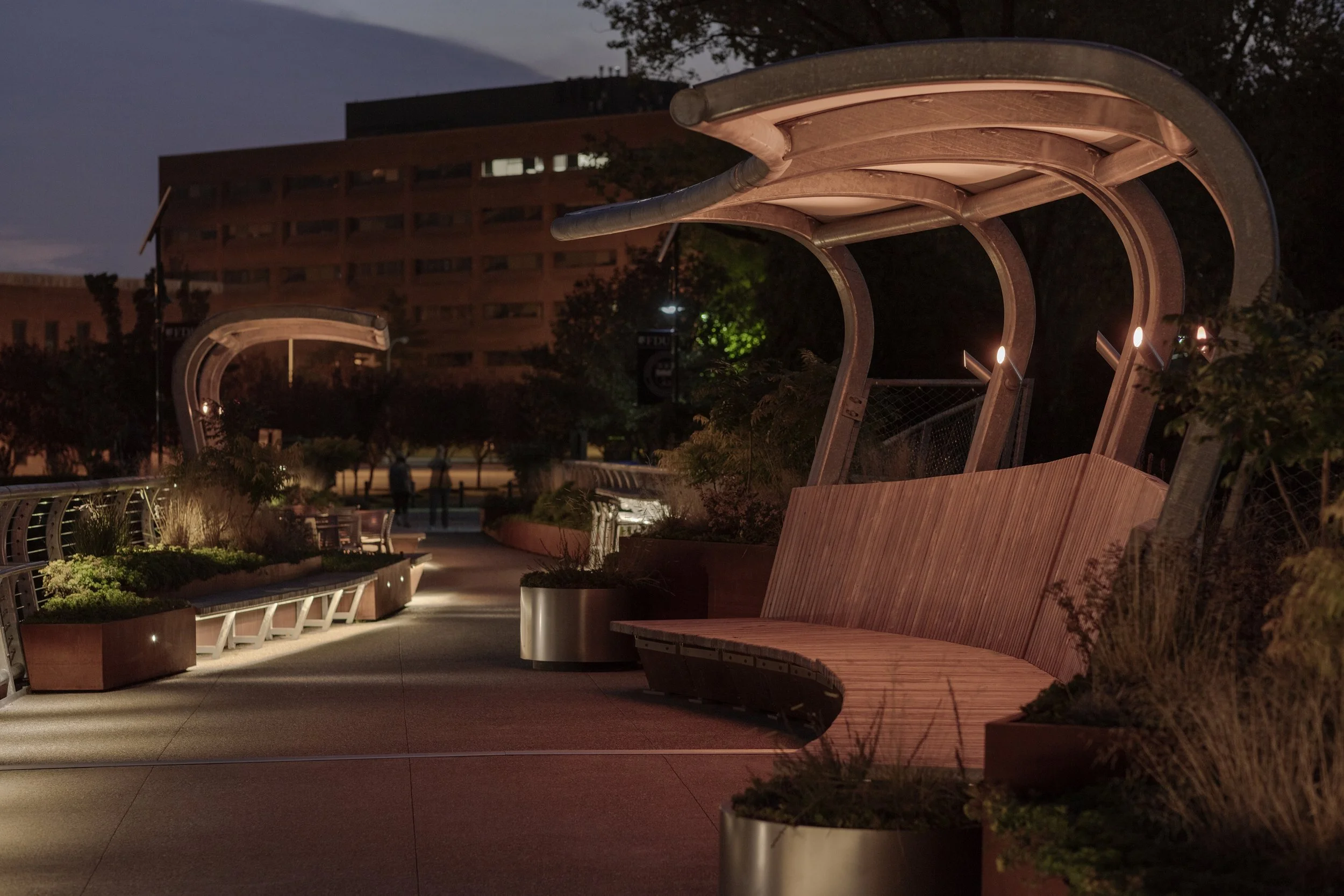  The Fairleigh Dickinson University Spirit Bridge, Location: Teaneck NJ, Landscape Architect: Viridian 