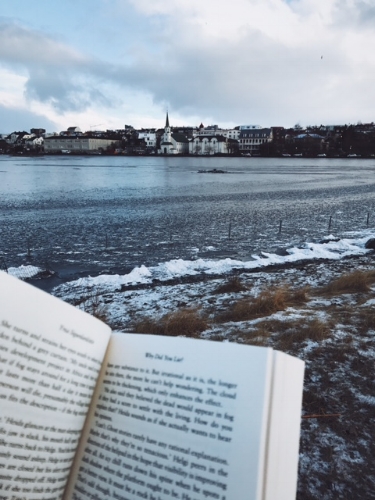Walking into Reykjavik city center.