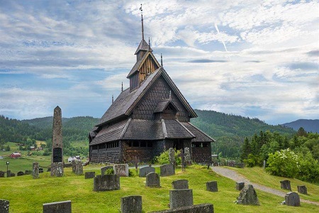 The Eidsborg Stave Church. Photo via VisitNorway.