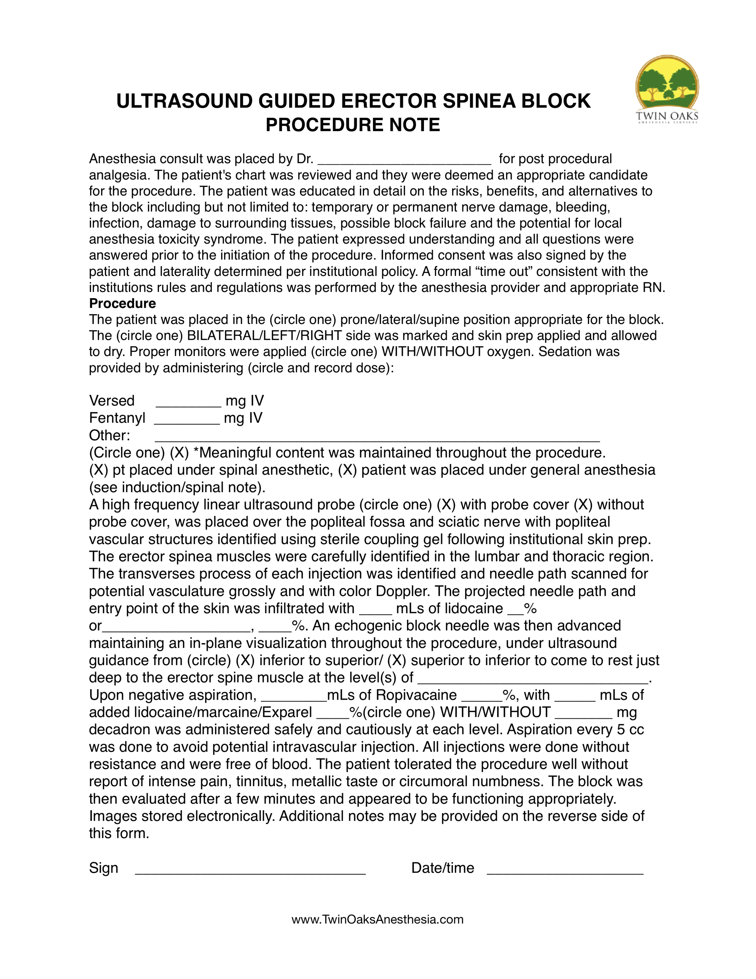 erector spinea procedure Form.png