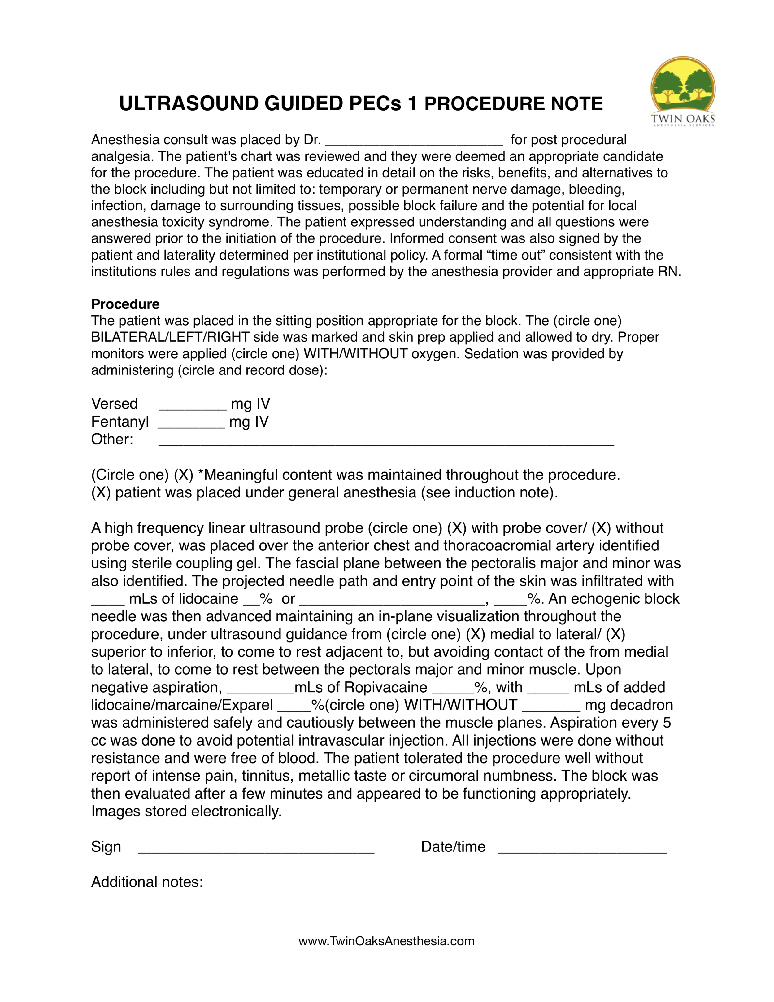 PECs 1 block Procedure Form.png
