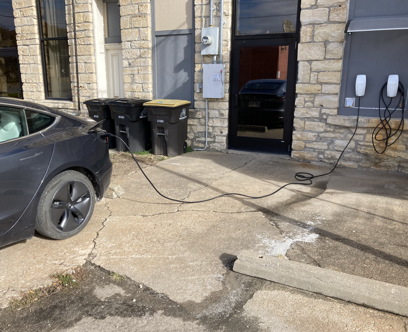 Tesla Charger in use