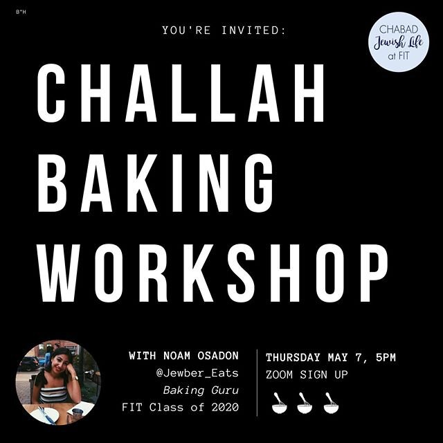 THIS JUST IN 👏🏻
Join us for a live Challah Baking Workshop with the guru herself, @jewber_eats.
1. Sign up with link in bio for the Zoom login
2. Get your ingredients ready (swipe for the list)
3. Tune in live Thursday at 5pm 🙌🏼