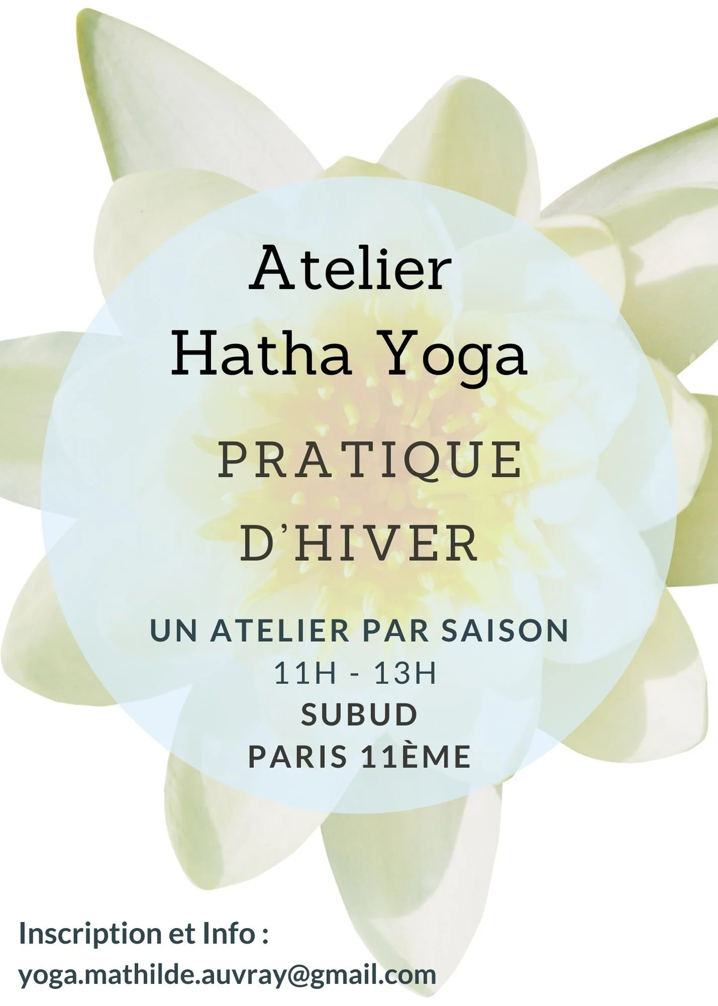 Atelier de 2h de Hatha Yoga