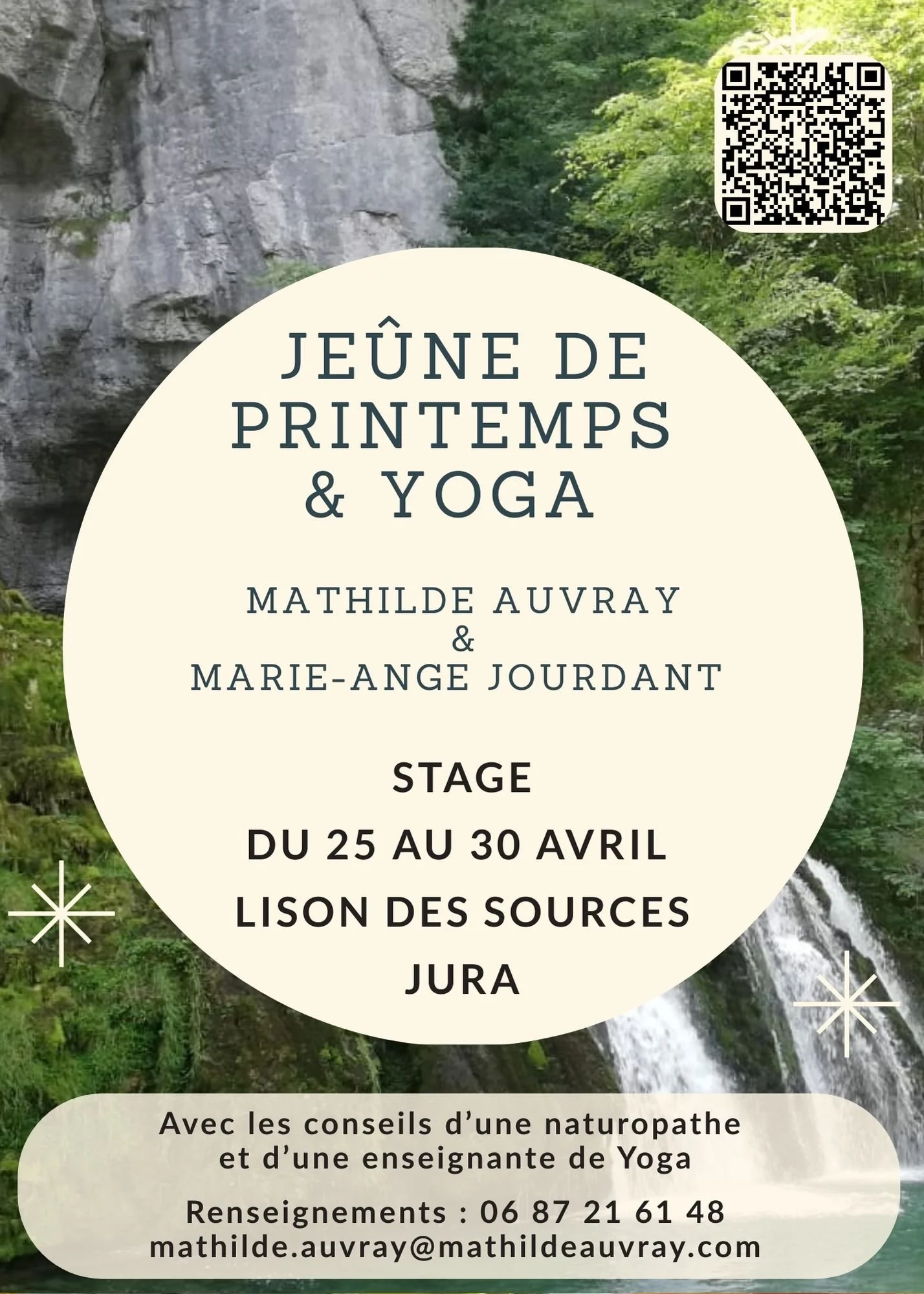 Jeûne de printemps et Yoga à Nans /s Ste Anne (Jura)