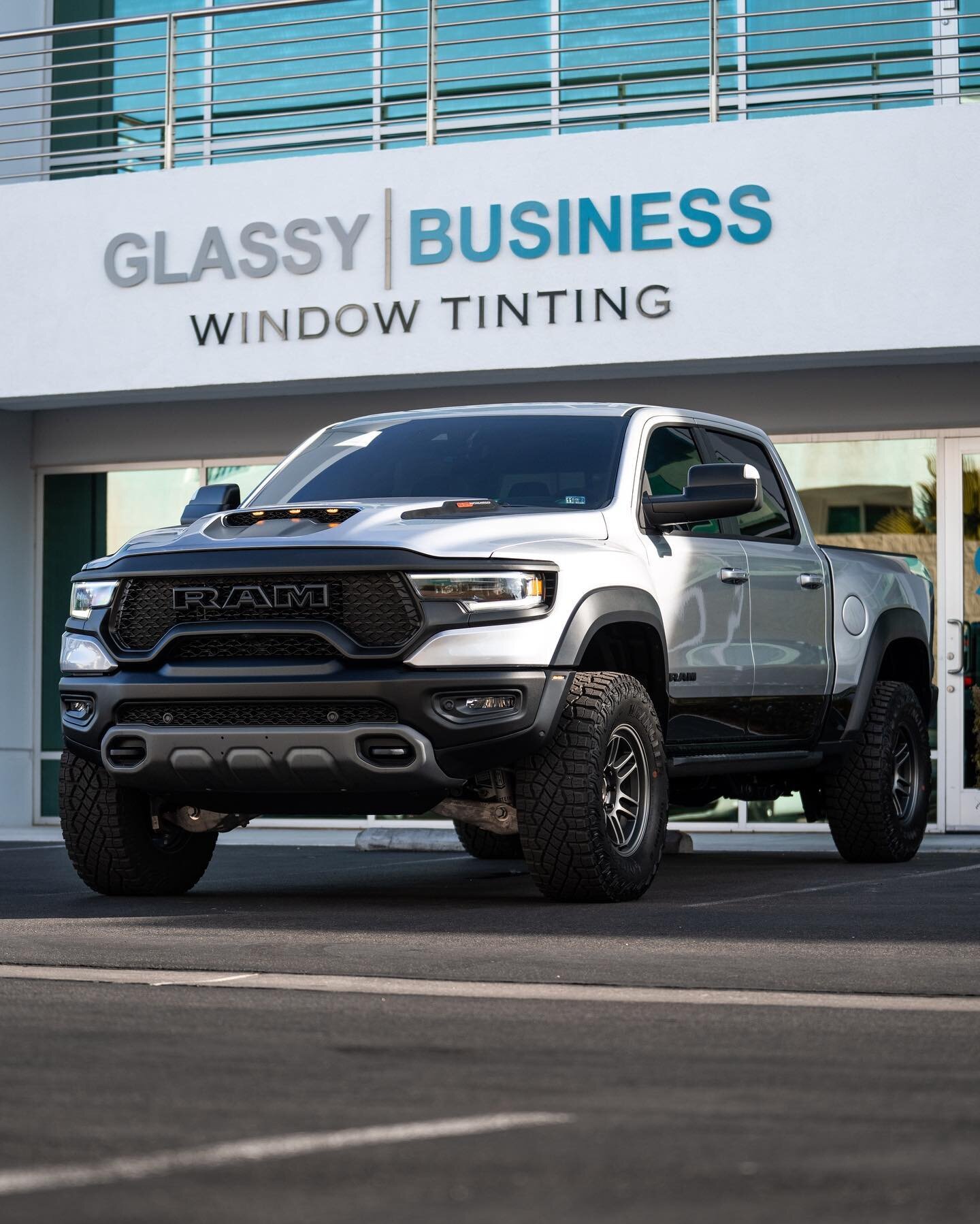 Tinted the windows on this mean TRX - swipe till the end to see the difference 🔥⁠

This truck received a full front end in @xpel Fusion PPF as well as a polish and @xpel Fusion + ceramic coating on all of the paint, plastics, and wheels. 
⁠
DM us to