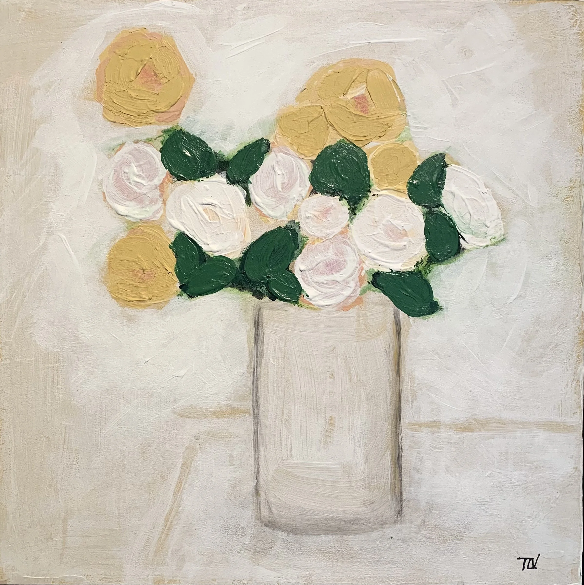 White Vase, White & Cream Flowers.jpeg