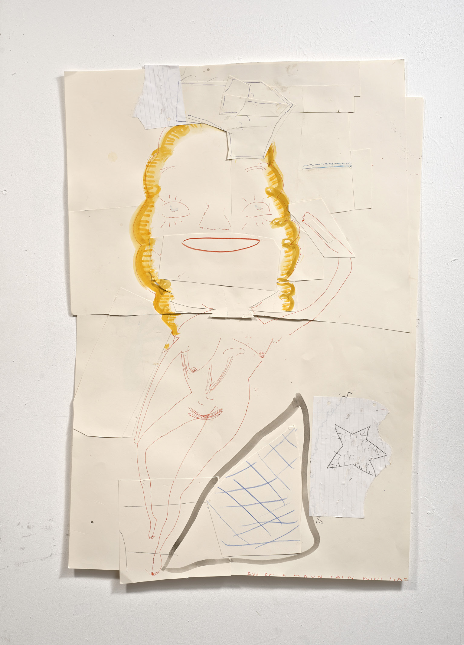 Rose Wylie - Eve on a Mountain with Hat
